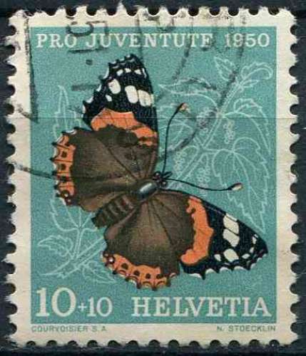 SUISSE 1950 OBLITERE N° 503 papillons