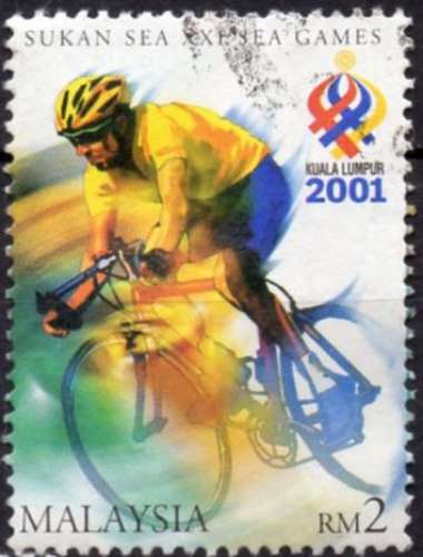 B755 - Y&T n° 891 - oblitéré - Cyclisme - 2001 - Malaisie