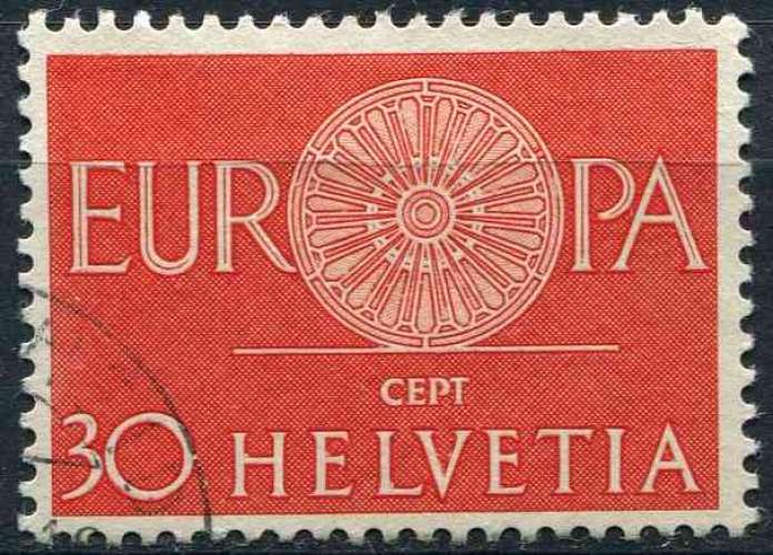 SUISSE 1960 OBLITERE N° 666 europa