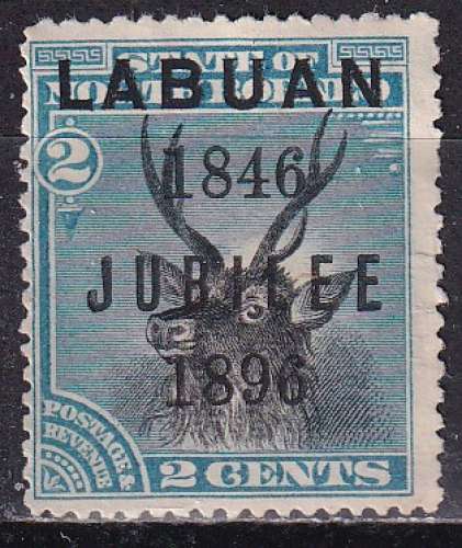 labuan ... n° 66  neuf sans gomme ... 1896