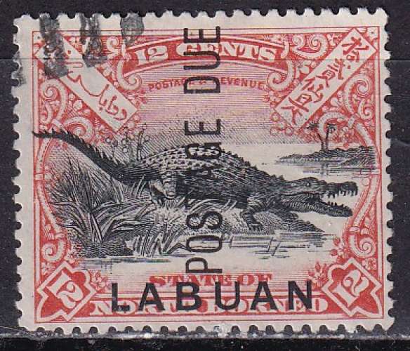 labuan ... taxe n° 7  obliteré ... 1901