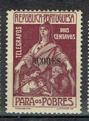 PORTUGAL AÇORES 1915/24 - YT 1 * MH SURCHARGÉ 