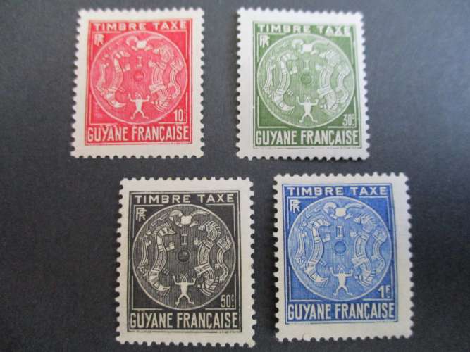 guyane y & t taxe 22 au 25 * 1947