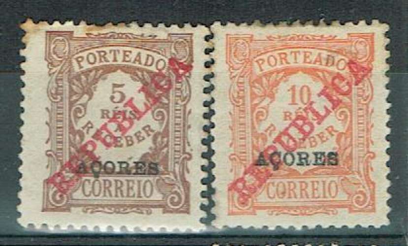 PORTUGAL AÇORES 1911 - YT 8 9 * MH 