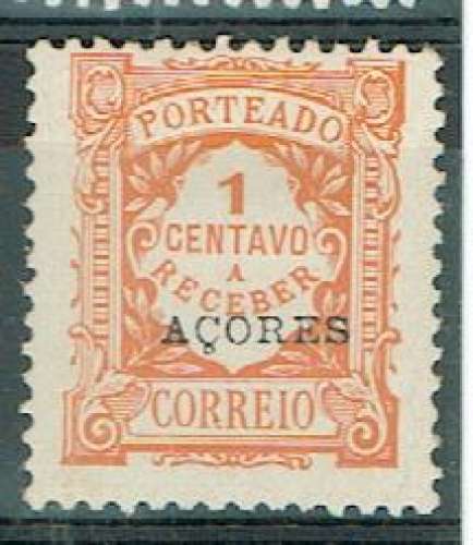 PORTUGAL AÇORES 1918 - YT 16 * MH SURCHARGÉ 