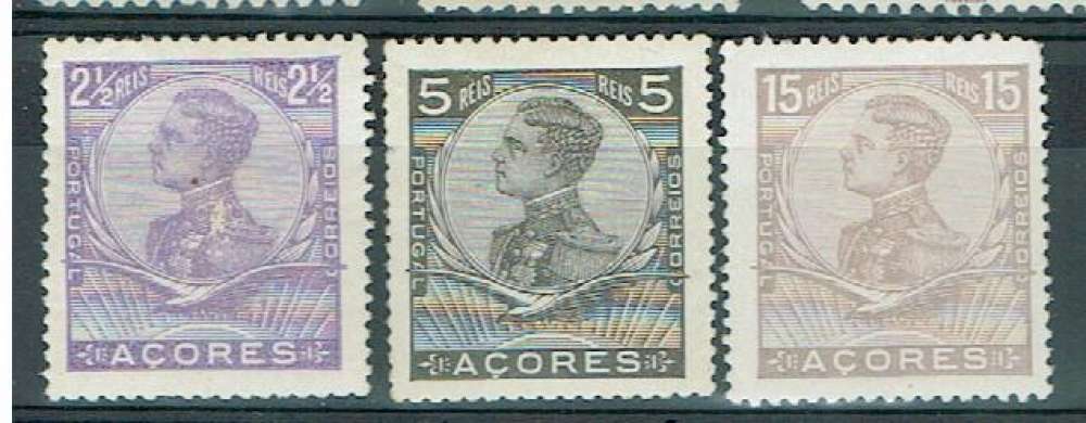 PORTUGAL AÇORES 1910 - YT 109 110 112 * MH.