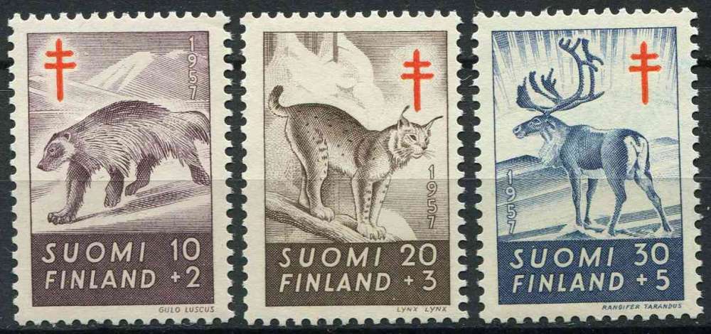 FINLANDE 1957 NEUF** MNH N° 458 à 460