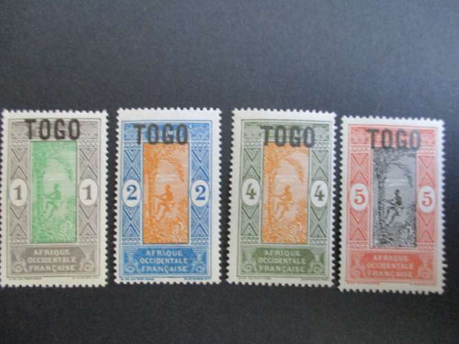 togo y & t 101 au 104  * 1921