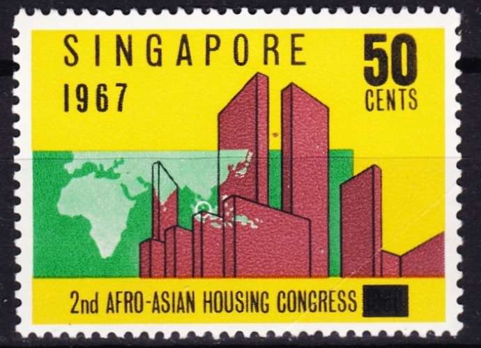 Singapour  -  Année 1967 - Y&T N°78** - pli