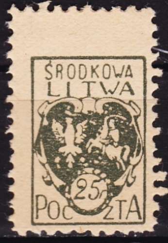 Lituanie centrale - Année 1920 - Y&T N°23*