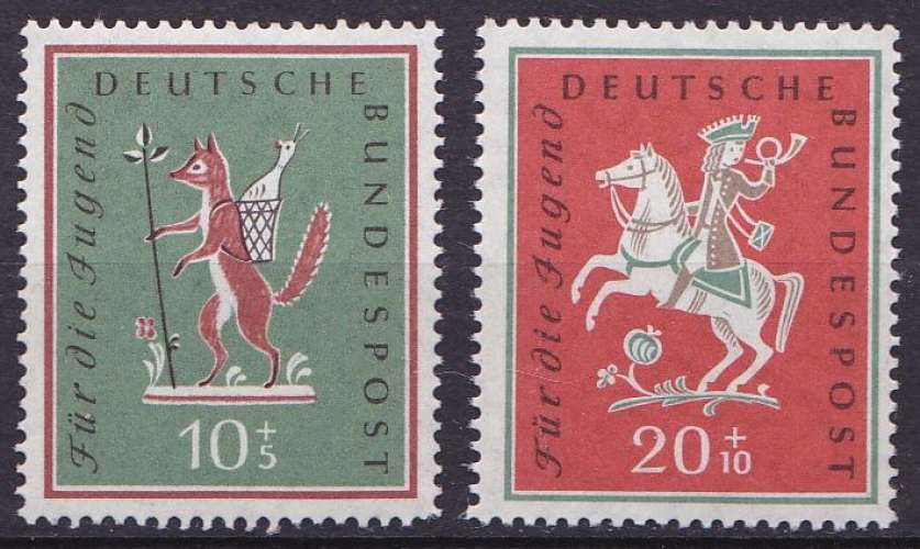 ALLEMAGNE RFA 1958 neuf** MNH N° 157 158