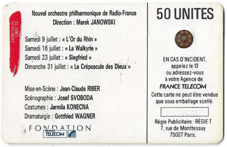 F23A TELECARTE - PHONE CARD 1988 - WAGNER