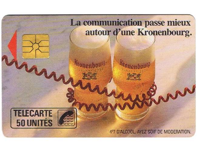 F90A TELECARTE - PHONE CARD 1989 - Kronenbourg - Grande Flèche Rouge.