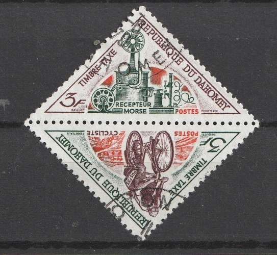 Dahomay 1967 Timbre Taxe YT T 39 T 40 oblitérés