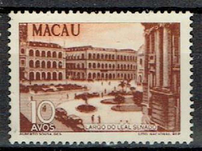 PORTUGAL MACAO 1950/51 - YT 329 (*) NEUF SANS GOMME.