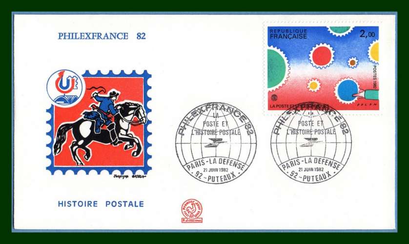 BT / N° 2200 Histoire Postale Philexfrance Puteaux 1982 