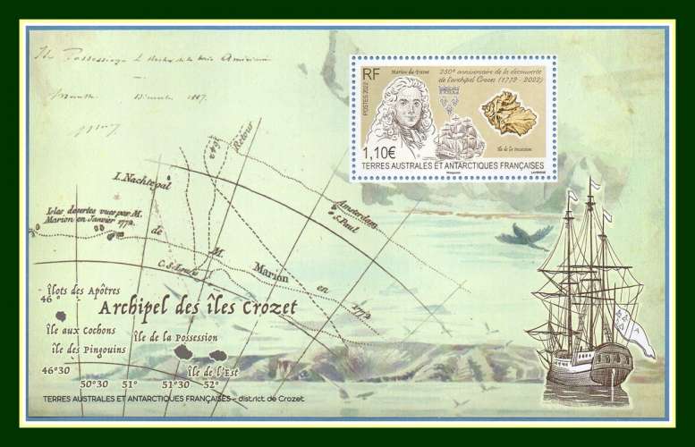 TAAF Bloc 2022 ** MNH Crozet Marion du Fresne navigateur Voilier