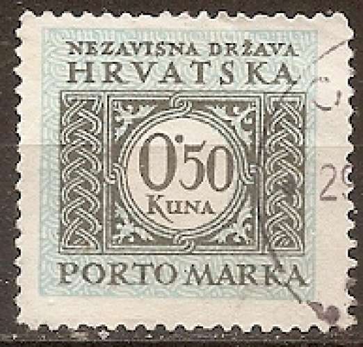 croatie ... taxe n° 11  obliteré ... 1942