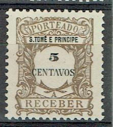 PT ST THOMAS & PRINCE 1921 - TAXE YT 46 MH.