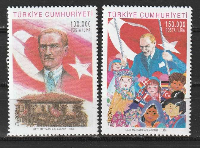 Turquie 1998 Europa CEPT  YT 2880 & 2881  neufs MNH