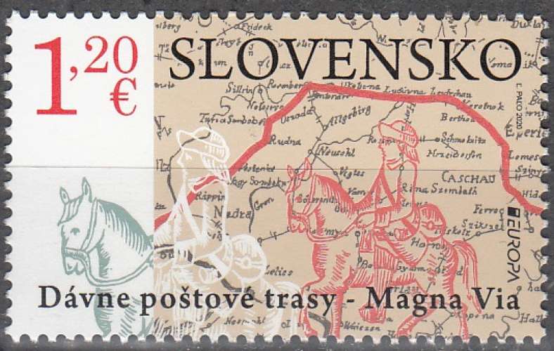 Slovensko 2020 Europa CEPT Anciennes routes postales Neuf **