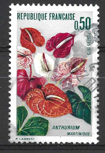 France 1973 - Y & T: 1738 - Fleur : anthurium de la Martinique