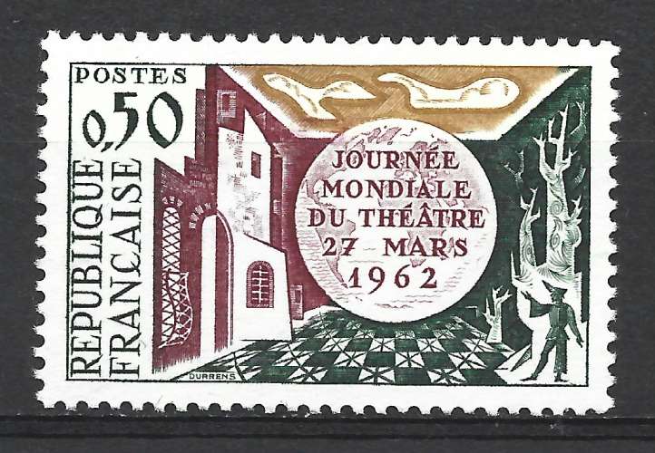 France 1962 - Y & T : 1334 - Théâtre