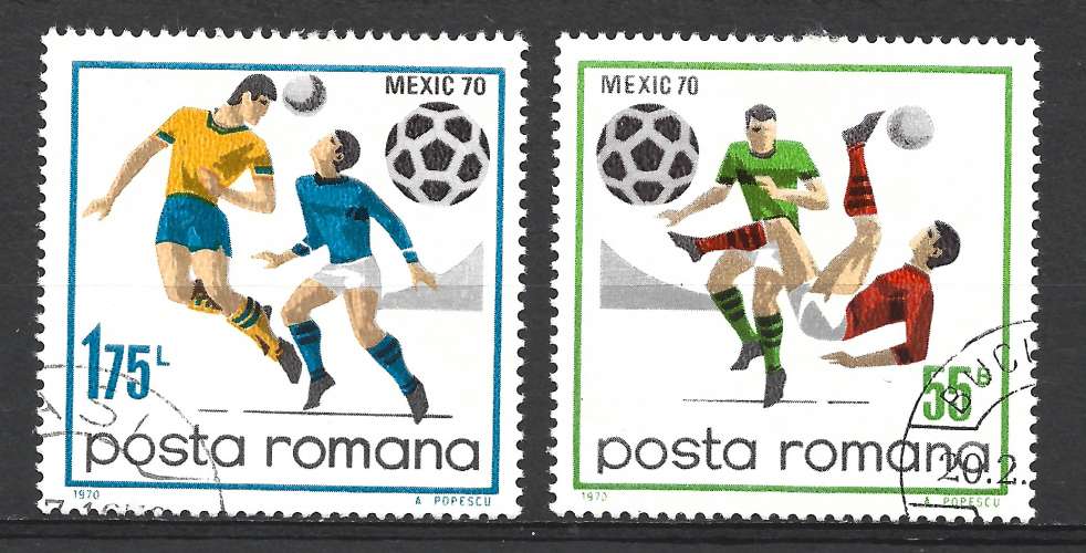 ROUMANIE 1970 -  FOOTBALL WORLD CUP - YT : 2540, 2541