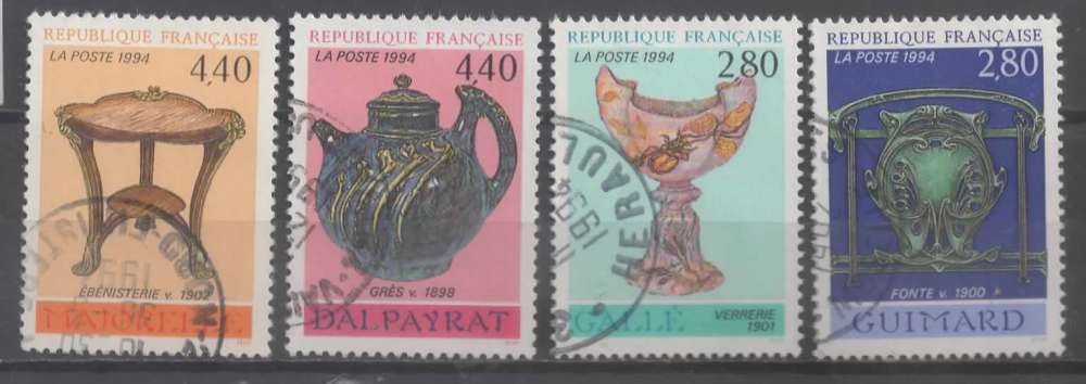 FRANCE 1994   N° 2854/57 OBL VOIR SCAN