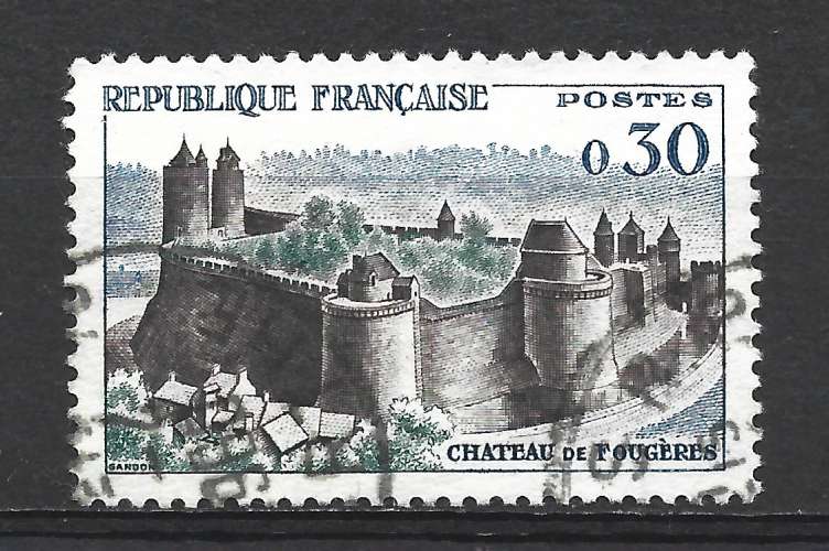 France 1960 - Y & T : 1236 - CHATEAU DE FOUGÈRES 