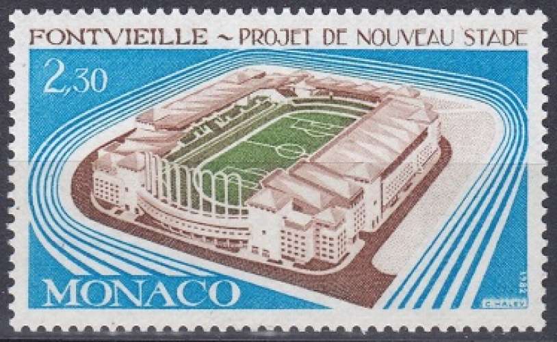 Monaco 1982 MNH Stade omnisports de Fontvieille  (H39)