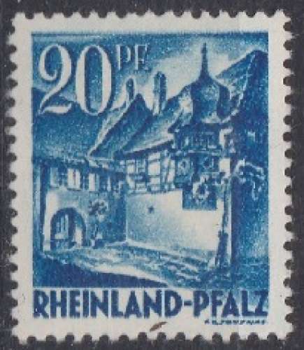 Rhénanie-Palatinat 1948 -1949 Différents motifs (H40) 