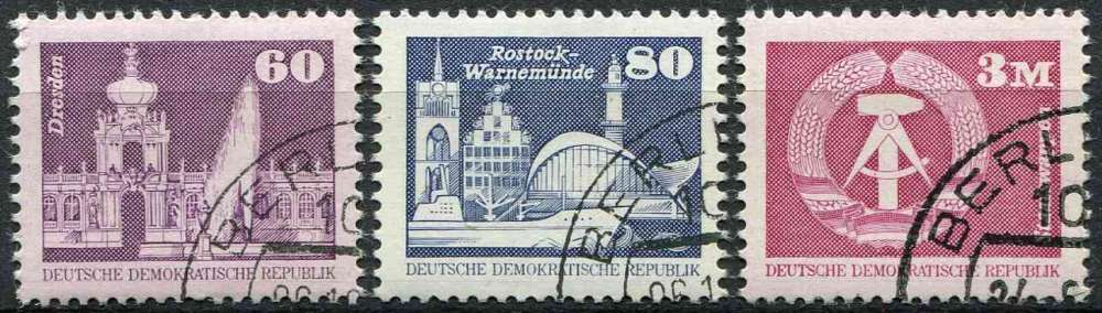 ALLEMAGNE RDA 1981 OBLITERE N° 2303 à 2305