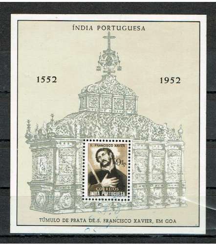 PT INDE PORTUGAISE 1952 - BLOC YT BF 5 MH.