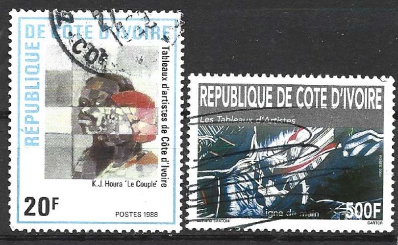 Côte d'ivoire 2004 - peintures : ligne de main - 