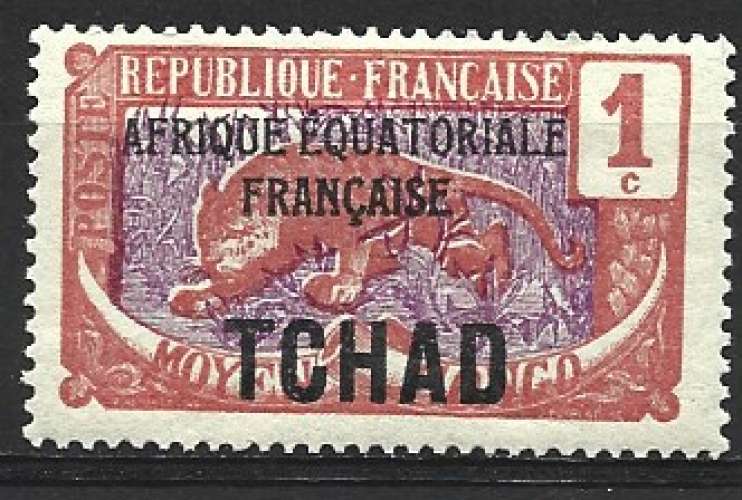 TCHAD 1922 - ANIMAUX : LÉOPARD - YT : 19