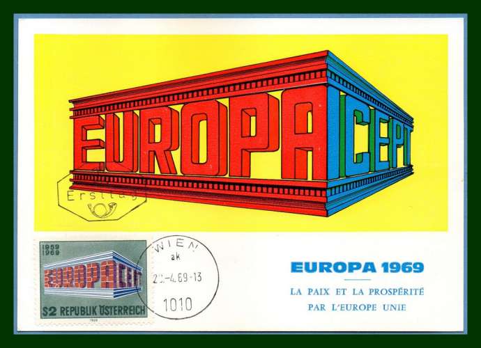 Carte Maximum  Europa Autriche 1969 N° 1121