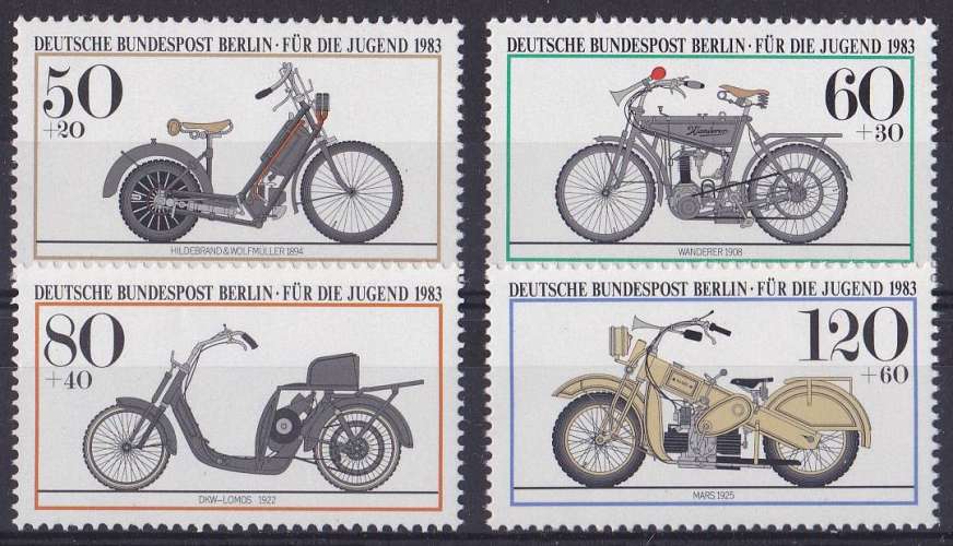 ALLEMAGNE BERLIN 1983 NEUF** MNH N° 655 à 658