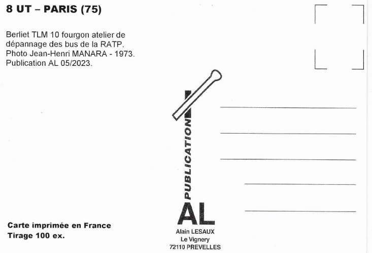 *AL UT 1 à 12 - Lot de 12 cartes postales - Véhicules utilitaires