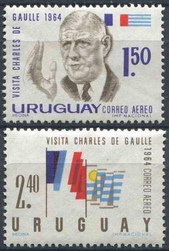 URUGUAY 1964 NEUF** MNH N° 250 251 Charles de Gaulle