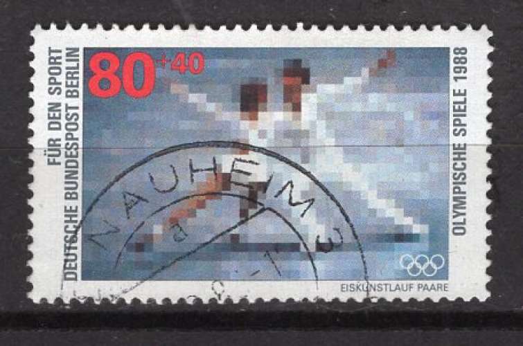 ALLEMAGNE BERLIN 1988 SPORT PATINAGE ARTISTIQUE YVERT N° 763 OBLITERE