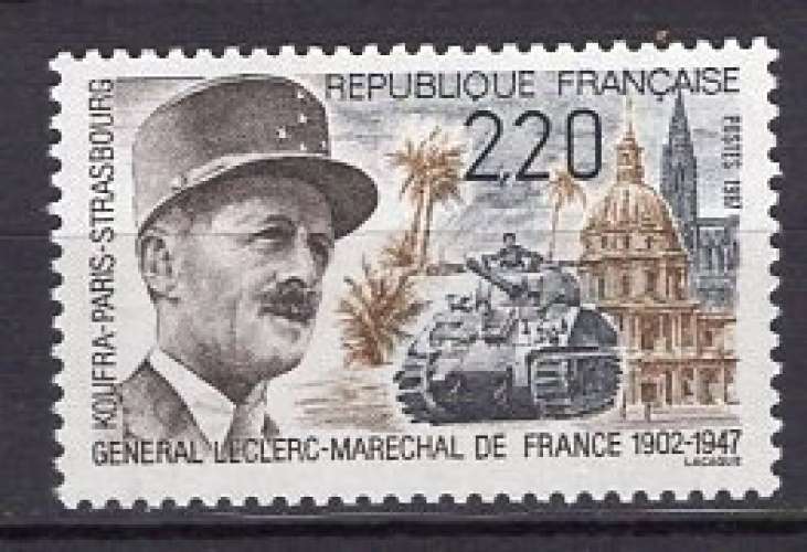 FRANCE 1987 LE GENERAL LECLERC MARECHAL DE FRANCE  NEUF**