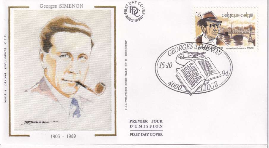 Enveloppe FDC  1er jour Timbres Georges SIMENON