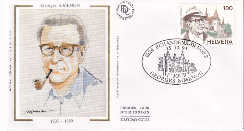 Enveloppe FDC  1er jour Timbres Georges SIMENON