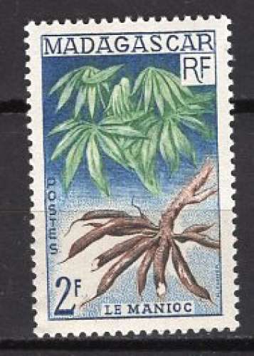 MADAGASCAR 1957 PRODUIT AGRICOLE LE MANIOC NEUF** 