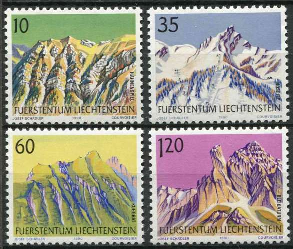 LIECHTENSTEIN 1990 NEUF** MNH N° 941 à 944