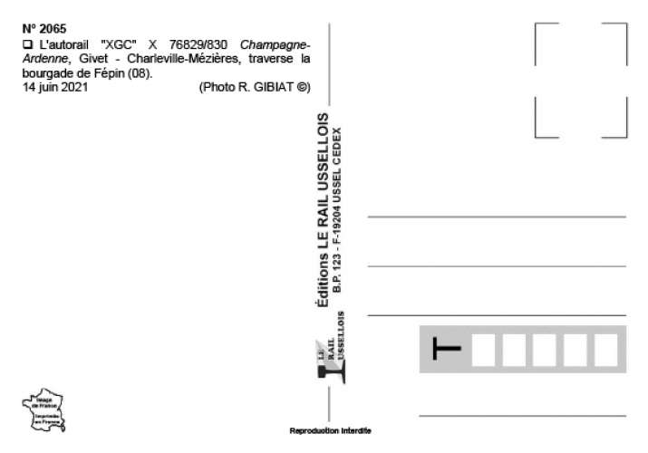 RU 2065 - Autorail X 76830 vers FEPIN - Ardennes - SNCF