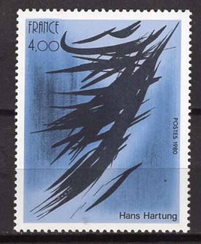 FRANCE 1980  TABLEAU MODERNE  DU PEINTRE HARTUNG  NEUF**