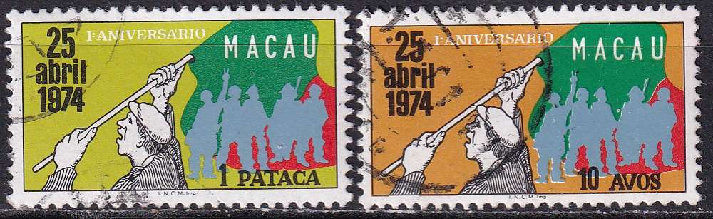 macao ... n° 434/435  obliterés ... 1975