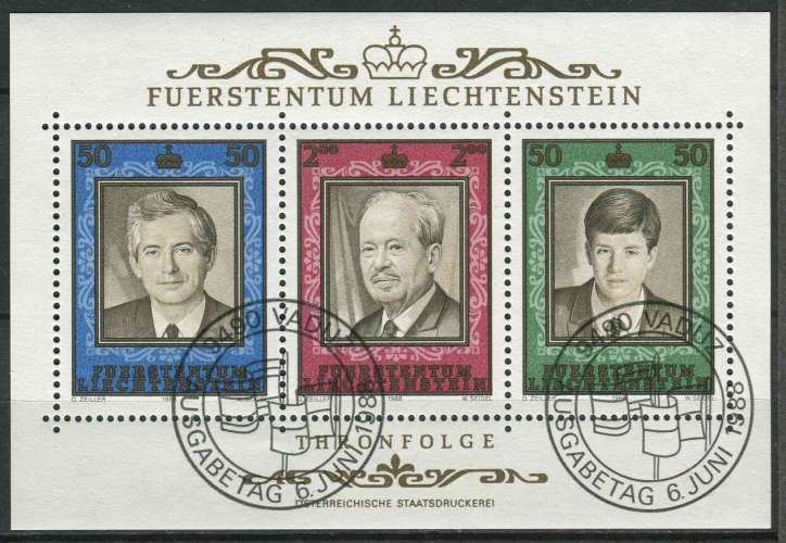 LIECHTENSTEIN 1988 OBLITERE BF N° 16